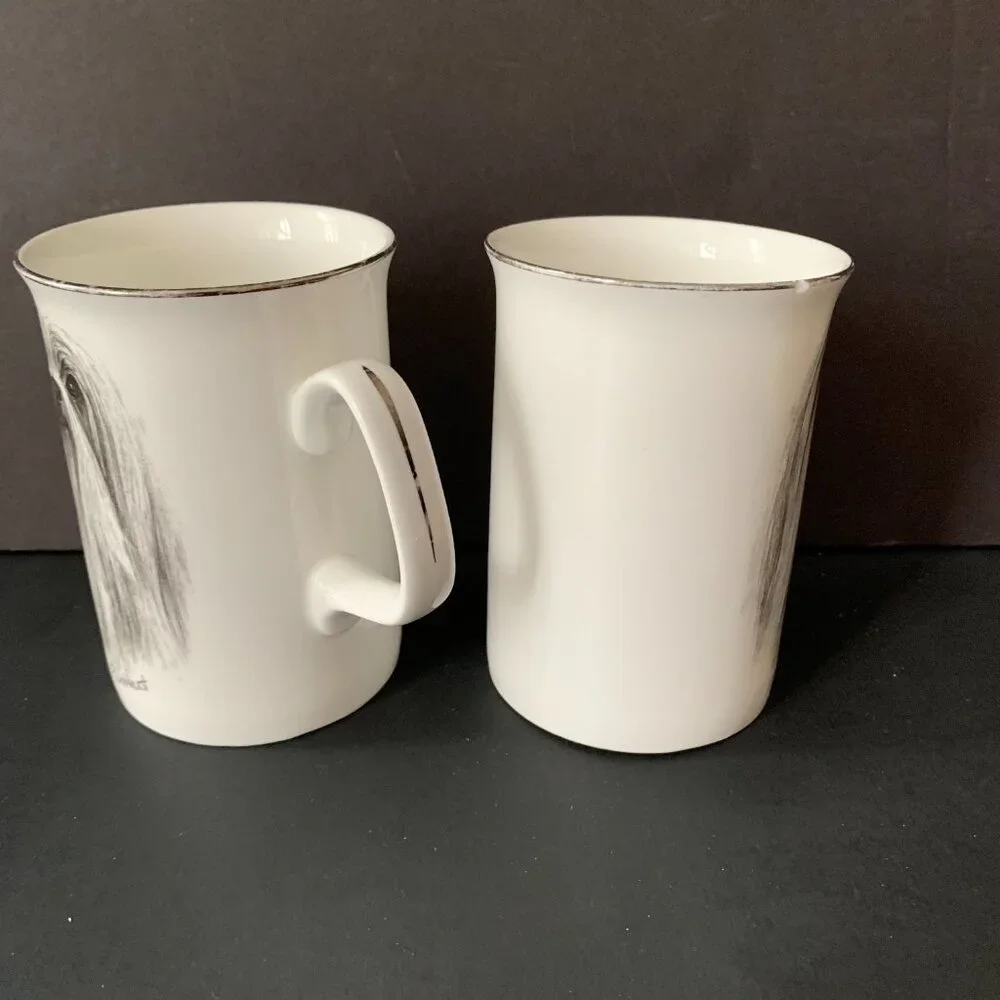 HARMONI DESIGNS BONE CHINA SHIH TZU DOG COFFEE TEA MUG  SET OF 2 MADE IN ENGLAND - Picture 6 of 9